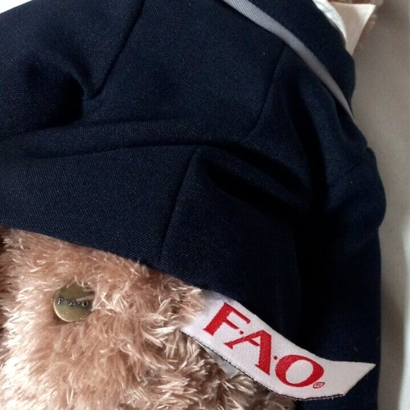 FAO 2013 F A O Schwarz Prep Jacket Tie 12" Plush Teddy Bear Stuffed Animal Doll - Picture 4 of 5
